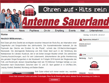 Tablet Screenshot of antenne-sauerland.de